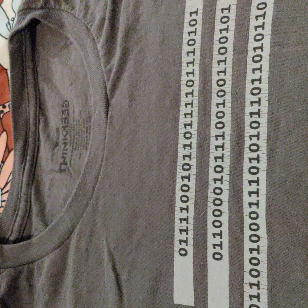 Vintage XXL Thinkgeek Binary Code Tee